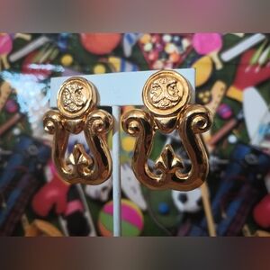 🌟 '90s Vintage Fendi Janus Large Statement Earrings